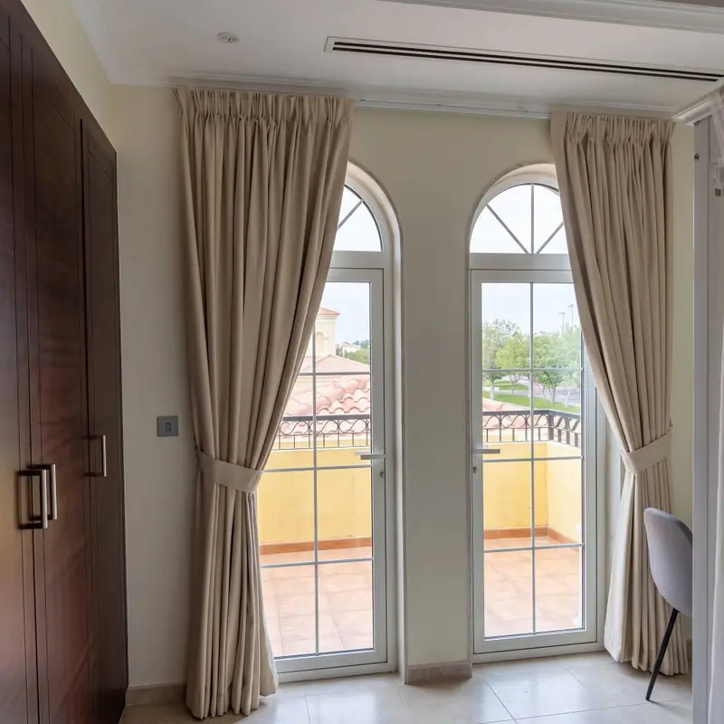 Bedroom Curtains fitted in a Dubai home
