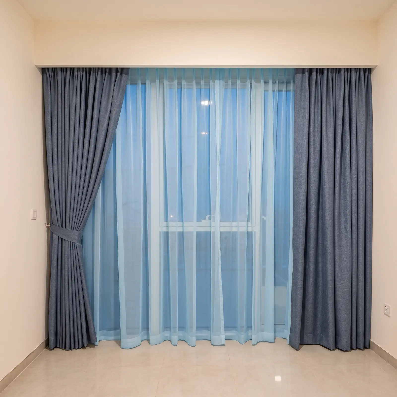 Blackout Curtains with Sheer Curtains in Business Bay