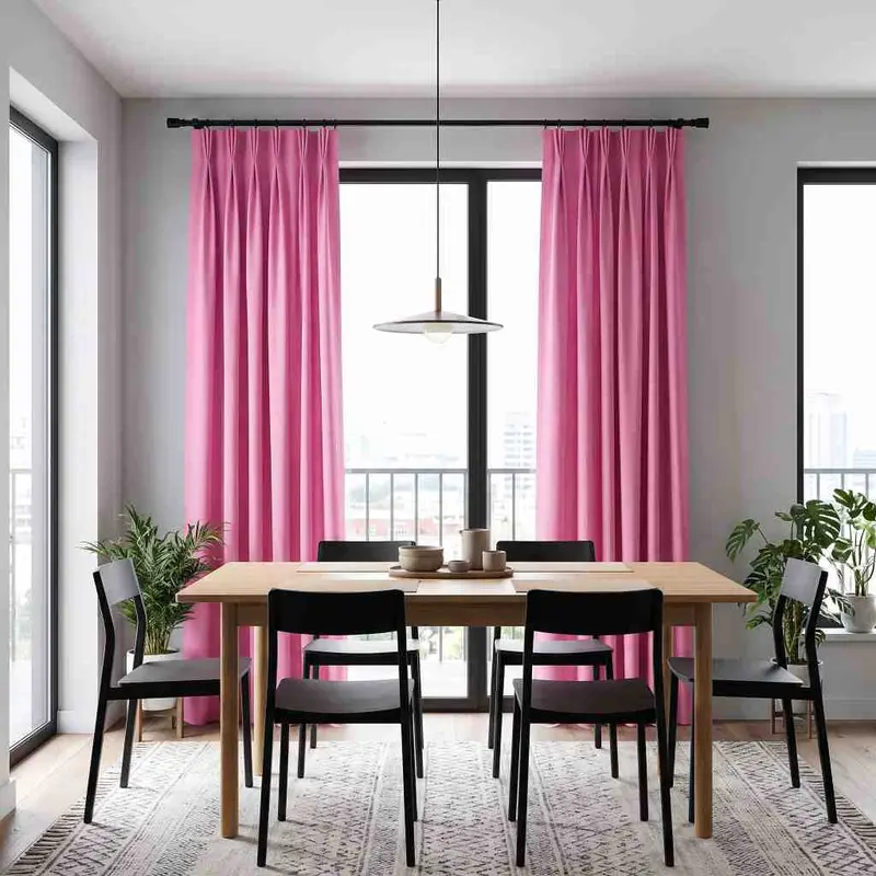 Dining Room Curtains fitted in a Dubai home