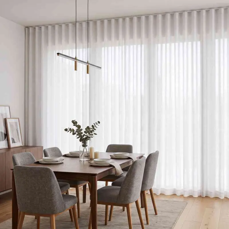 Dining room sheer curtains in Dubai Creek Harbour