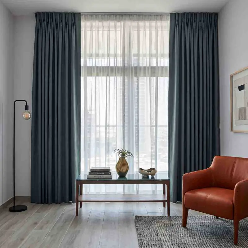 Double Pinch Pleat Curtains in Business Bay