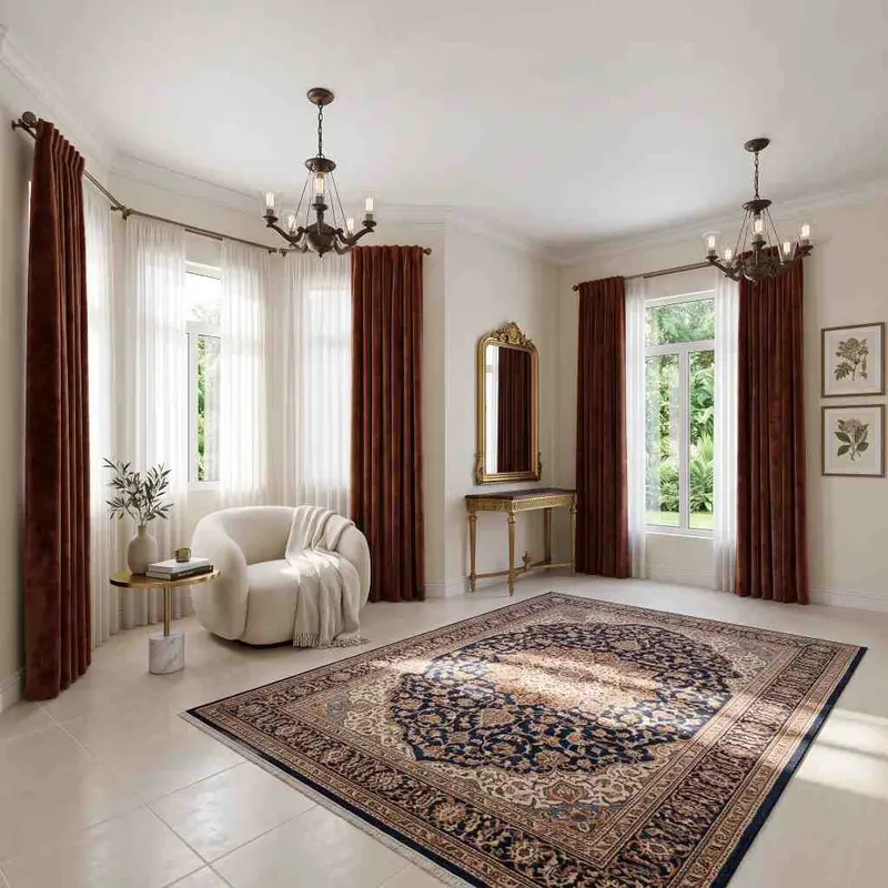 Eyelet Curtains fitted in a Dubai home
