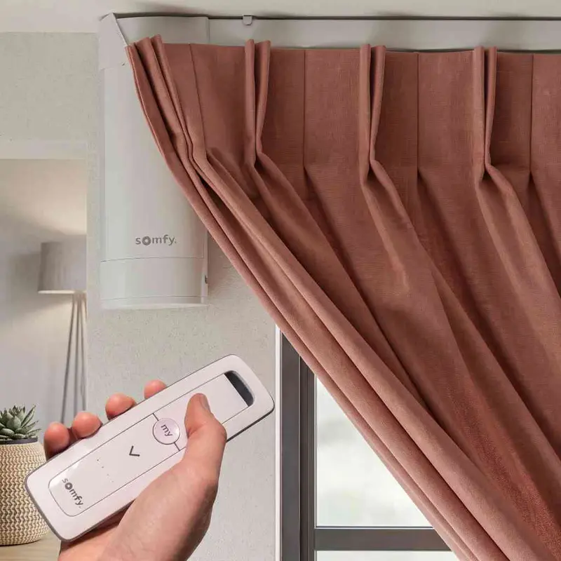 Motorized Curtains fitted in a Dubai home