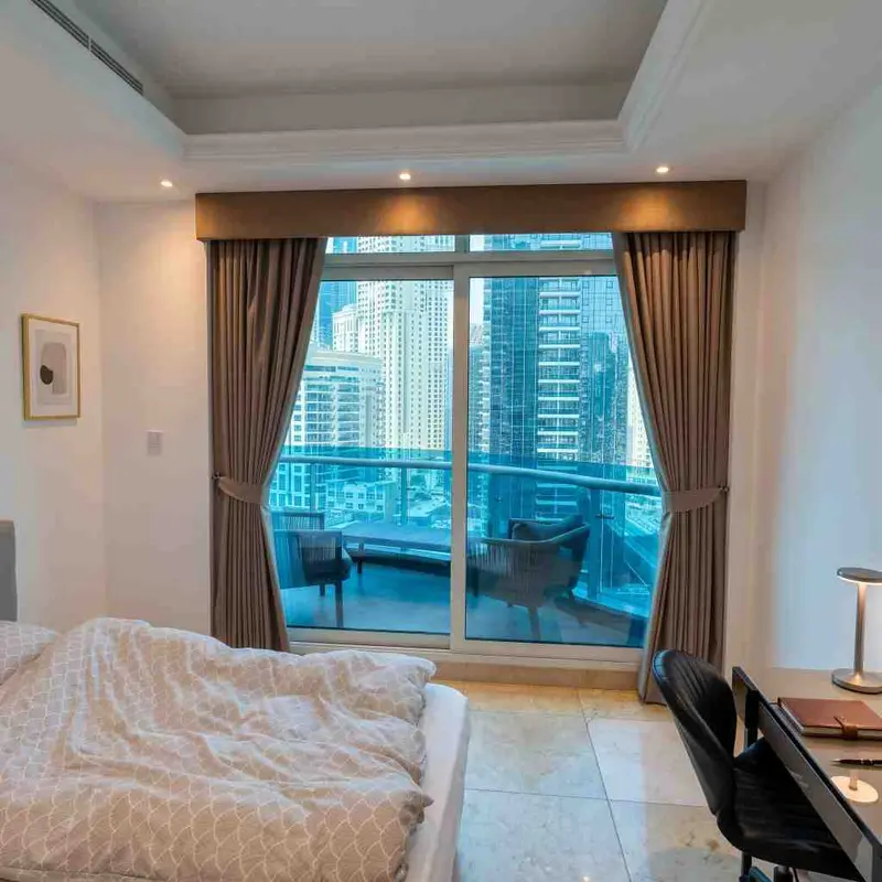 Pelmet Curtains fitted in a Dubai home