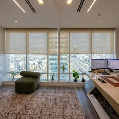 Roller Blinds fitted in a Dubai home