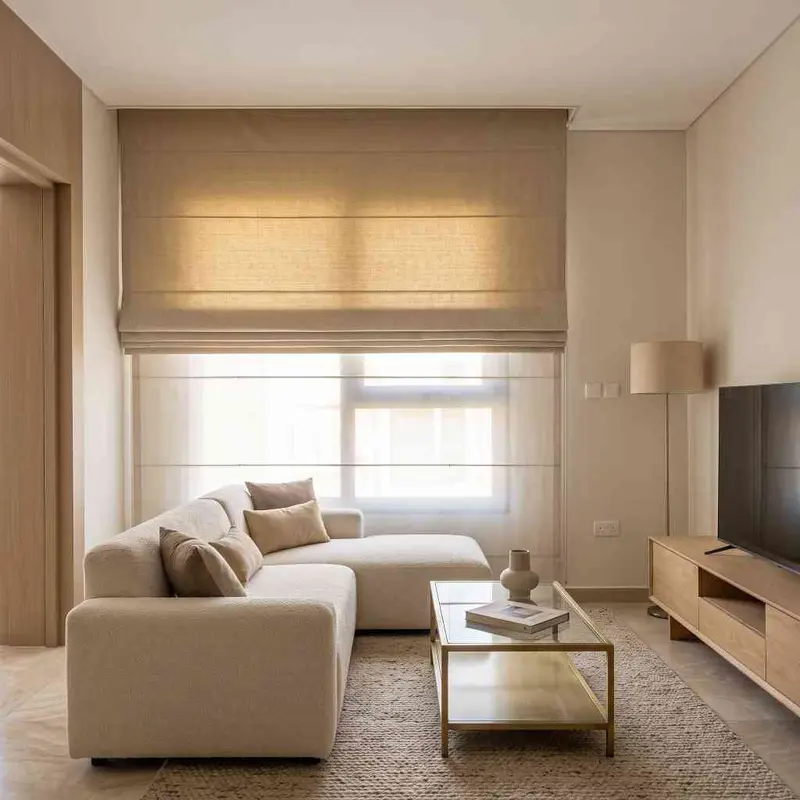 Roman Blinds fitted in a Dubai home