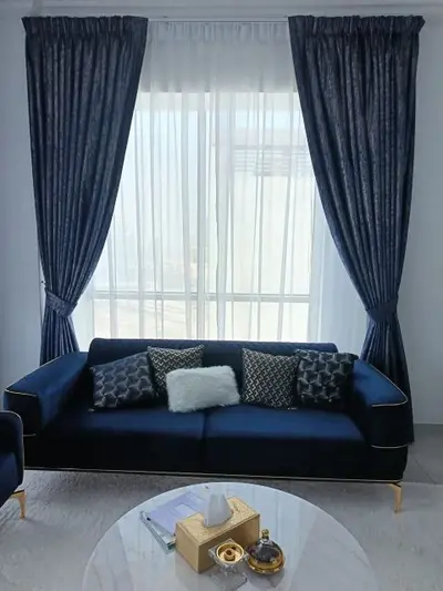 Triple Pinch Pleat Curtains in Arabian Ranches