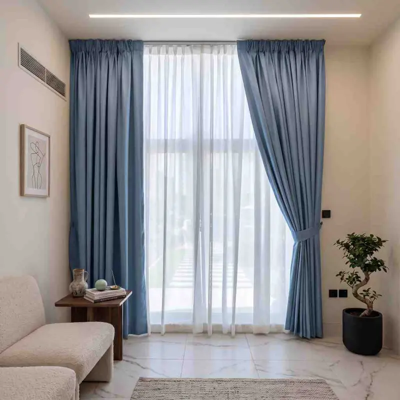 Triple Pinch Pleat Curtains in Jumeirah Beach Residence
