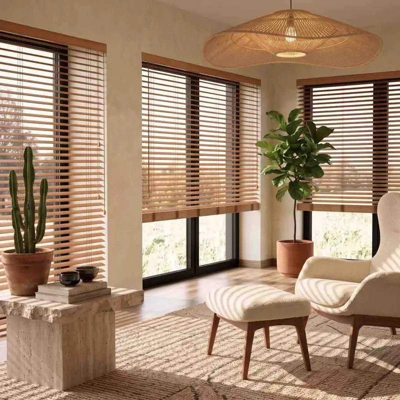 Wood Venetian Blinds installation, image 6